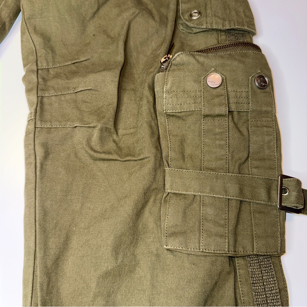 Olive Green Men's paintball Cargo Pants - Picture 5 of 12